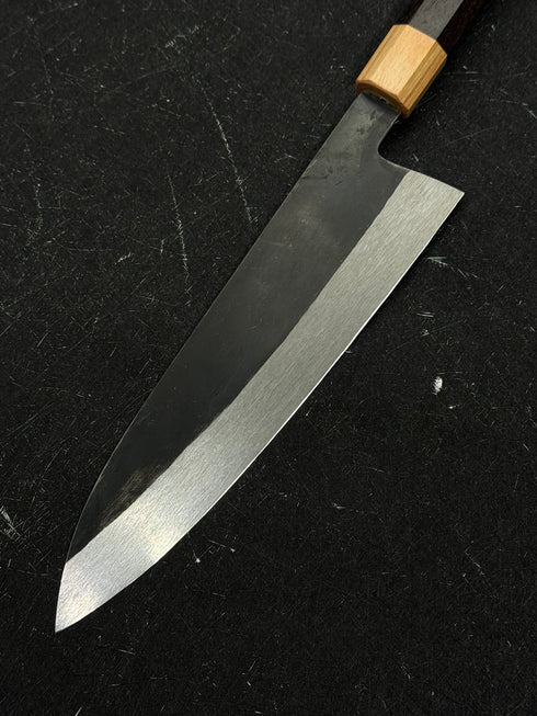 ISAMITSU ABE SHIROGAMI #1 STAINLESS CLAD KUROUCHI GYUTO 210