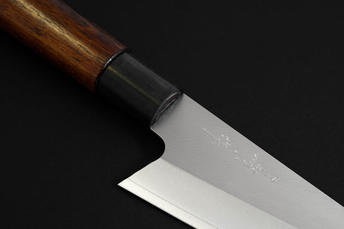YAMATO MIYAWAKI VG10 MIGAKI STAINLESS CLAD NAKIRI 170 MM / BUBINGA HANDLE / BRASS FERRULE