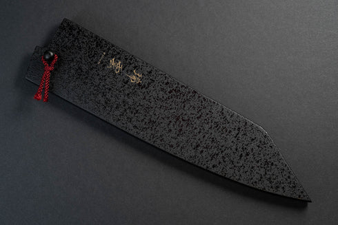 SEKI KANETSUGU ZUIUN KIWAMI SG2 DAMASCUS DLC COATING KIRITSUKE 180 / KUROISHIME SAYA & WOODEN BOX