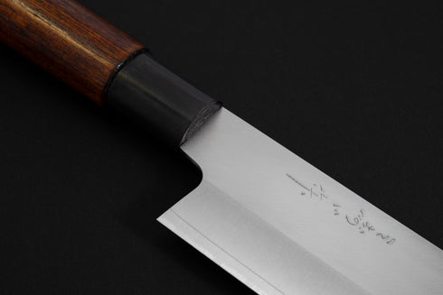 YAMATO MIYAWAKI VG10 MIGAKI STAINLESS CLAD BUNKA 160 MM / BUBINGA HANDLE / BRASS FERRULE