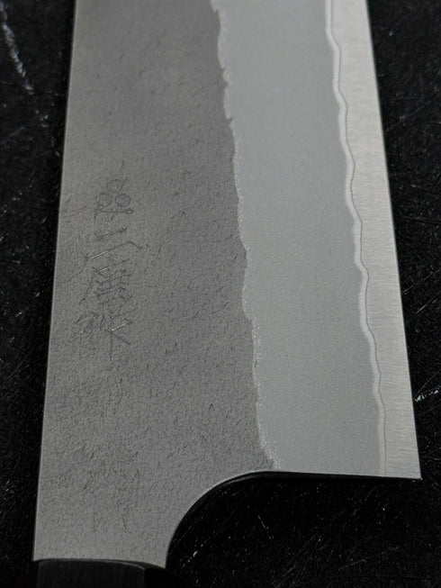 NIGARA AOGAMI SUPER STAINLESS CLAD NASHIJI BUNKA 180 MM / EBONY HANDLE