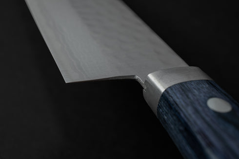 KUNIO MASUTANI VG-10 TSUCHIME-DAMASCUS GYUTO 180 MM / HANDLE BLUE PAKKA WOOD