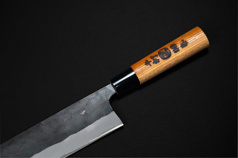 KAWATSU HAMONO BLACK FORGED NAKIRI-BOCHO 165 AOGAMI 2