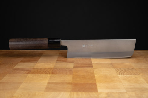 GIHEI BLUE NO.2 STAINLESS CLAD NAKIRI 165 SATIN FINISH