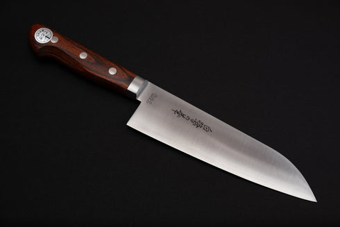 HAYASHI KOGYO SHIRASAGI NO HANA SLD SANTOKU 170 MM MAHOGANY PATTERN