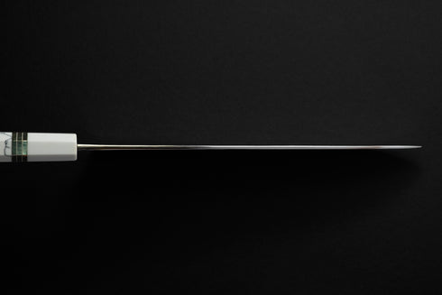 KONOSUKE FUKU SLD NASHIJI GYUTO 240 MM / HANDLE WHITE RESIN – NICKLE SILVER RINGS