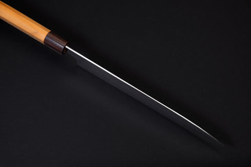 YUTA KATAYAMA VG10 DAMASCUS GYUTO 240 KEYAKI HANDLE/BOLSTER MACASSAR EBONY