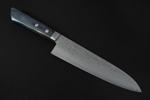KUNIO MASUTANI VG-10 SAIRYU DAMASCUS GYUTO 180 MM / HANDLE BLUE PAKKA WOOD