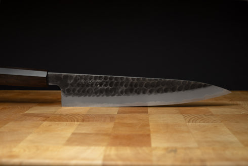 HINOURA 'AJIKATAYA' SHIROGAMI NO.2 KUROUCHI TSUCHIME GYUTO 240 MM