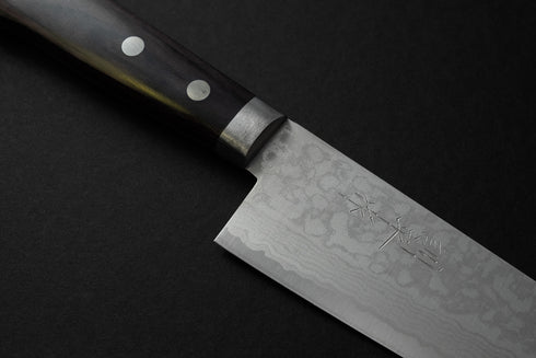KUNIO MASUTANI VG-10 SAIRYU DAMASCUS GYUTO 180 MM / HANDLE BLACK PAKKA WOOD