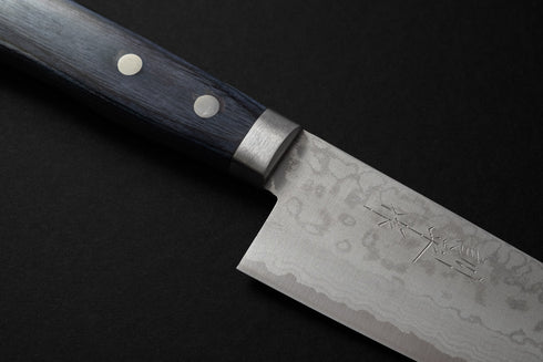 KUNIO MASUTANI VG-10 SAIRYU DAMASCUS GYUTO 180 MM / HANDLE BLUE PAKKA WOOD