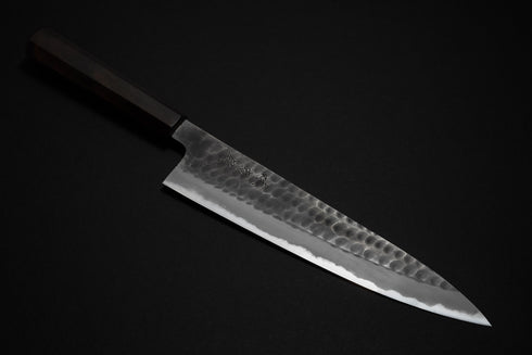HINOURA 'AJIKATAYA' SHIROGAMI NO.2 KUROUCHI TSUCHIME GYUTO 240 MM