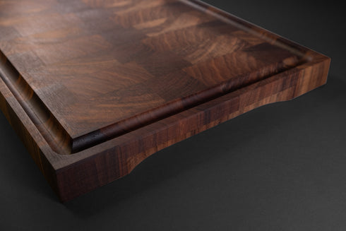 DRVENI BLOK OD DRVA ORAHA U END GRAIN KONSTRUKCIJI / 45X28X3 CM