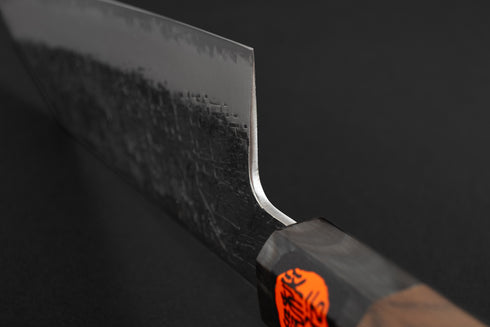 SHIGEKI TANAKA AOGAMI #2 KUROUCHI TEKKA GYUTO 180 STAINLESS CLAD / WALNUT HANDLE