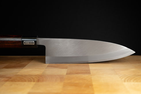 MISUZU HAMONO KATAHA DEBA 180 STAINLESS CLAD URUSHI LACQUER BUBINGA HANDLE