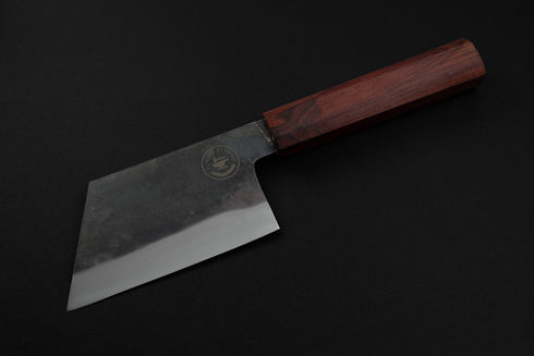 'FBH' MINI KIRI CLEAVER 115 X 65 MM / KUROUCHI 5160 STEEL / DRŠKA OD EGZOTIČNOG DRVA U CRVENOM TONU