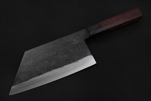 'FBH' KIRI CLEAVER 180 X 85 MM / KUROUCHI 5160 STEEL / DRŠKA OD EGZOTIČNOG DRVA U CRVENOM TONU