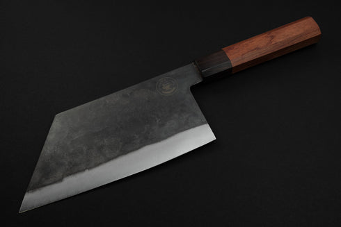 'FBH' KIRI CLEAVER 180 X 85 MM / KUROUCHI 5160 STEEL / DRŠKA OD EGZOTIČNOG DRVA U NARANČASTOM TONU