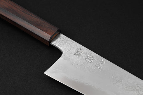 Yoshihide Masuda Blue #1 Damascus Gyuto 210 Ebony Handle