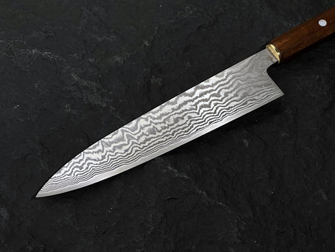 Xinguo ATS-34 Nickel Damascus Gyuto 240 Desert Ironwood Handle