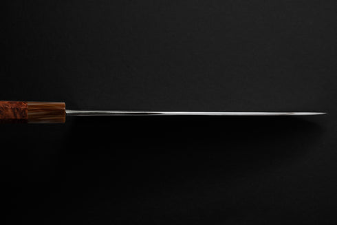 KONOSUKE FUKU SLD NASHIJI GYUTO 240 MM / HANDLE EBONY - MARBLE HORN FERRULE END CAP