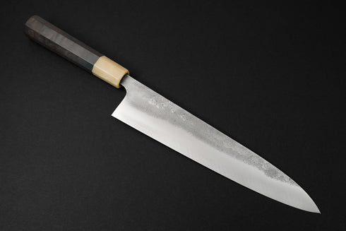 KONOSUKE FUKU SLD NASHIJI GYUTO 240 MM / HANDLE EBONY – WHITE BUFFALO HORN