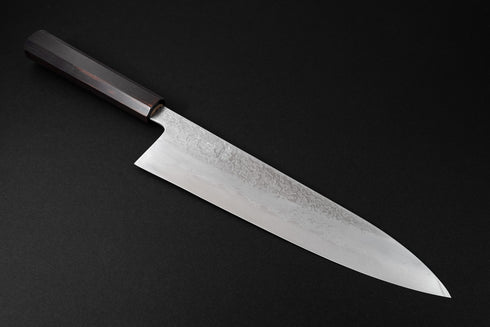 Yoshihide Masuda Blue #1 Damascus Gyuto 240 Ebony Handle
