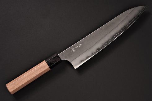YOSHIMI KATO SILVER NO.3 NASHIJI GYUTO 210 CHERRY WOOD