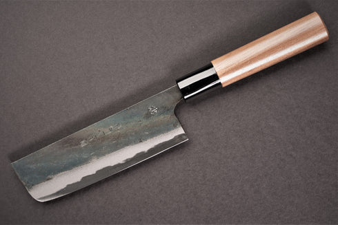 ZAKURI BLUE 1 KUROUCHI MINI NAKIRI 120 MM IRON CLAD / DRŠKA ORAH