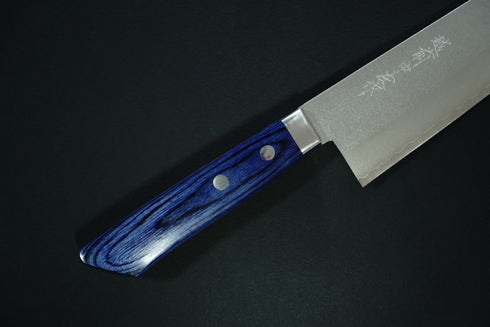 KUNIO MASUTANI VG1 SANTOKU 170 SATIN FINISH BLUE MAHOGANY