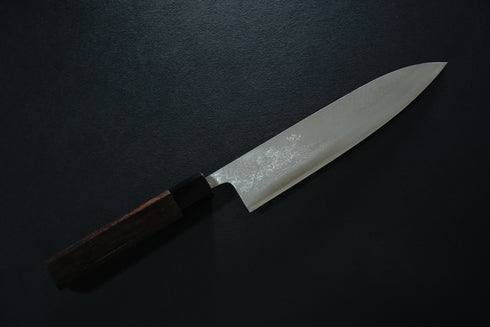 GYUTO BLUE STEEL NO. 2 POLISHED DAMASCUS 210