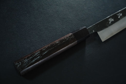 MUSASHI HAMONO SUJIHIKI 270 BLUE STEEL NO. 2 KUROUCHI DAMASCUS ROSEWOOD