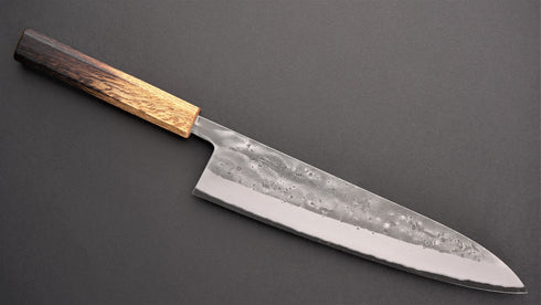TADAFUSA GETSUMEN BLUE NO.2 SS CLAD NASHIJI GYUTO 210
